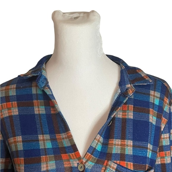Self Esteem Small Blue Plaid Button Up Shirt - Picture 4 of 9